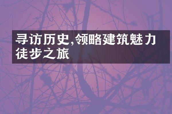 寻访历史,领略建筑魅力的徒步之旅