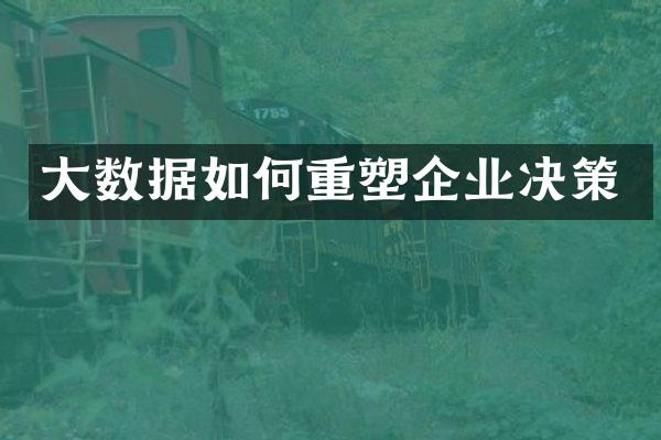 大数据如何重塑企业决策