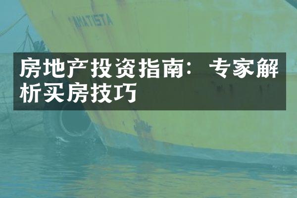 房地产投资指南：专家解析买房技巧