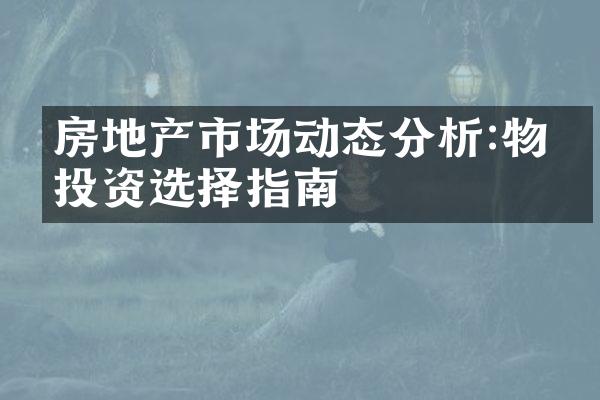 房地产市场动态分析:物业投资选择指南
