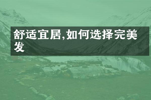 舒适宜居,如何选择完美沙发