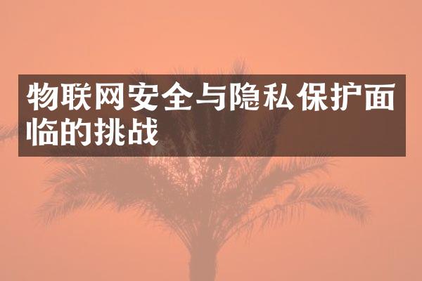 物联网安全与隐私保护面临的挑战