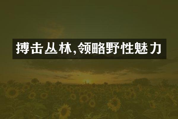 搏击丛林,领略野性魅力