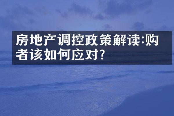 房地产调控政策解读:购房者该如何应对?