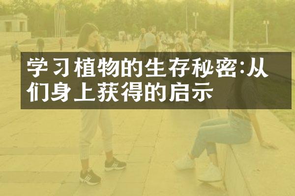 学习植物的生存秘密:从它们身上获得的启示