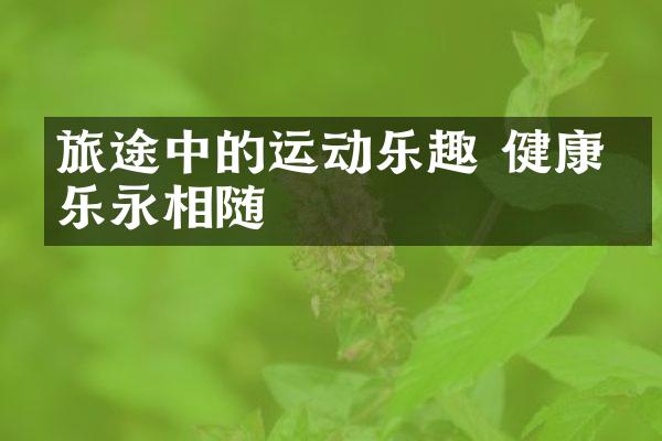 旅途中的运动乐趣 健康快乐永相随