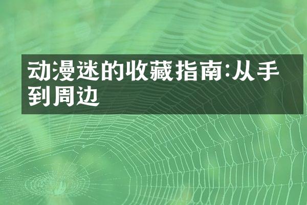 动漫迷的收藏指南:从手办到周边