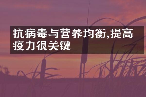 抗病毒与营养均衡,提高免疫力很关键