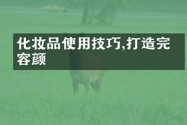 化妆品使用技巧,打造完美容颜