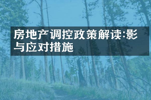 房地产调控政策解读:影响与应对措施