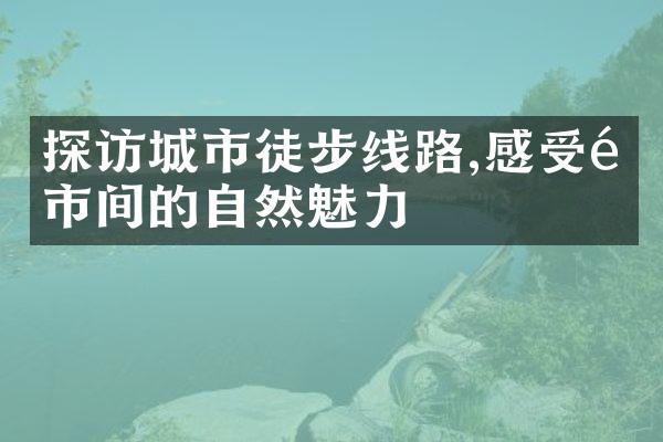 探访城市徒步线路,感受都市间的自然魅力