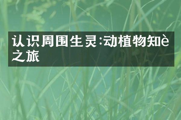 认识周围生灵:动植物知识之旅