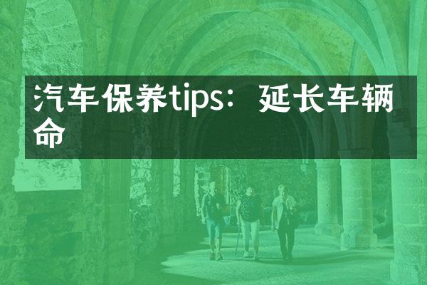 汽车保养tips：延长车辆寿命