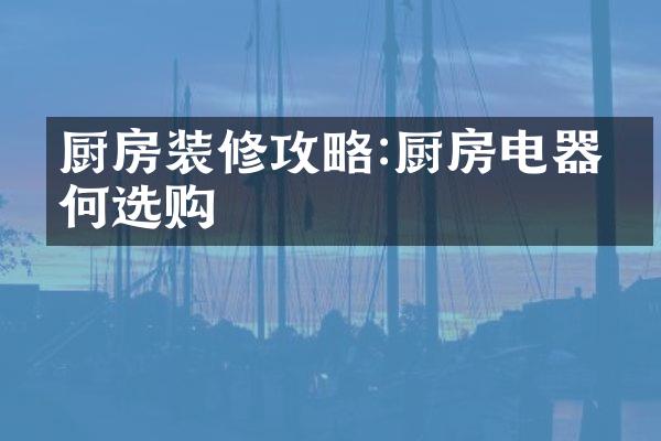 厨房装修攻略:厨房电器如何选购
