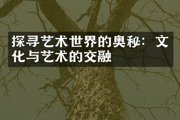 探寻艺术世界的奥秘：文化与艺术的交融
