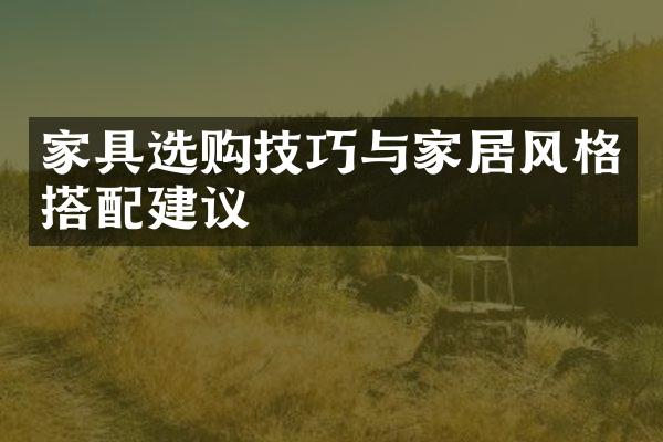 家具选购技巧与家居风格搭配建议