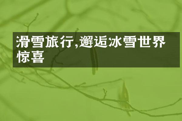 滑雪旅行,邂逅冰雪世界的惊喜