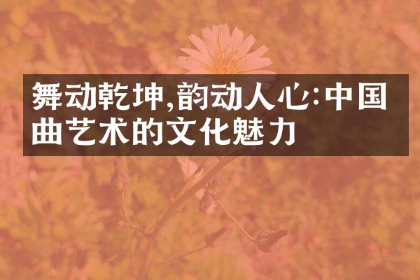 舞动乾坤,韵动人心:中国戏曲艺术的文化魅力