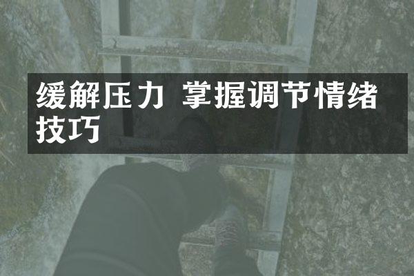缓解压力 掌握调节情绪的技巧