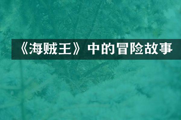 《海贼王》中的冒险故事