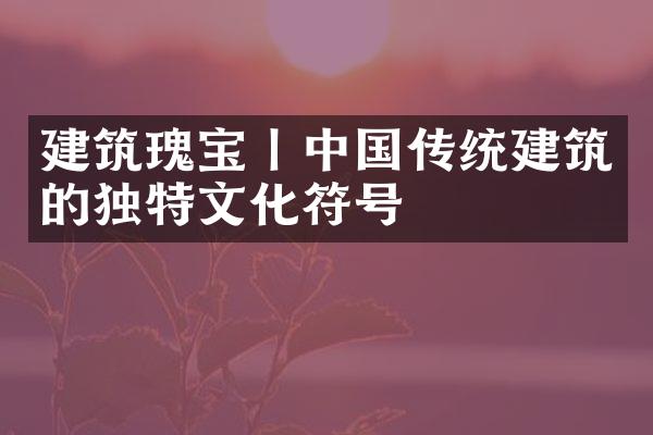 建筑瑰宝丨中国传统建筑的独特文化符号