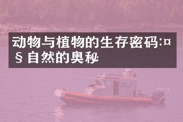 动物与植物的生存密码:大自然的奥秘