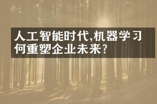 人工智能时代,机器学习如何重塑企业未来?