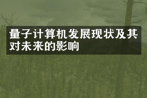 量子计算机发展现状及其对未来的影响