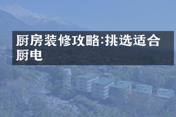 厨房装修攻略:挑选适合的厨电