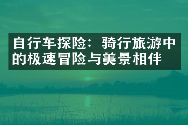 自行车探险：骑行旅游中的极速冒险与美景相伴