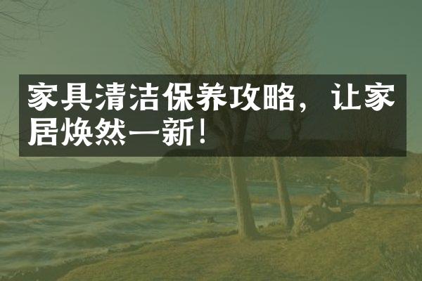 家具清洁保养攻略，让家居焕然一新！