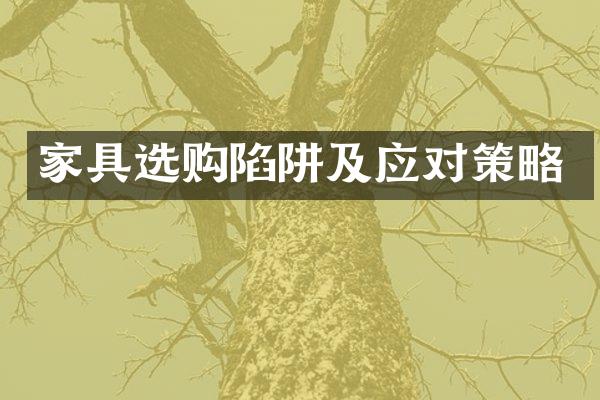 家具选购陷阱及应对策略