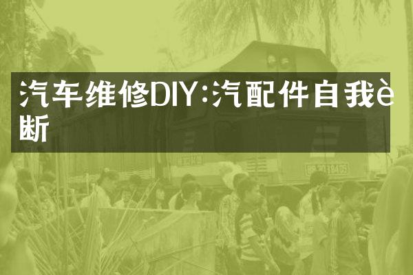 汽车维修DIY:汽配件自我诊断