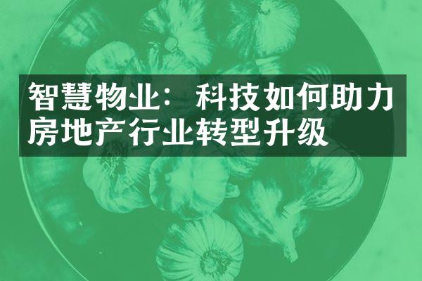 智慧物业：科技如何助力房地产行业转型升级