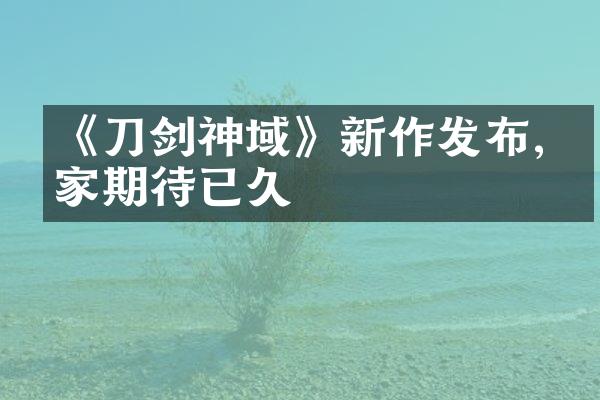 《刀剑神域》新作发布,玩家期待已久