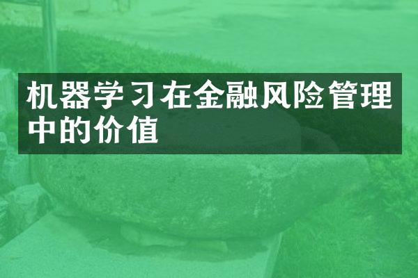 机器学习在金融风险管理中的价值