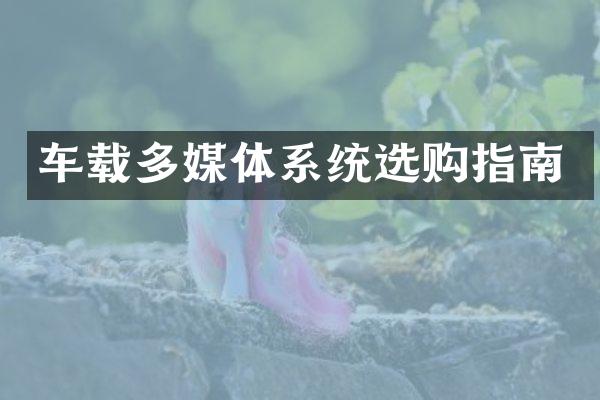 车载多媒体系统选购指南