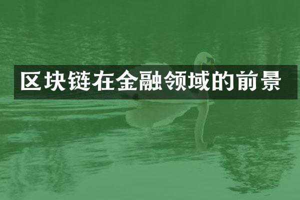 区块链在金融领域的前景