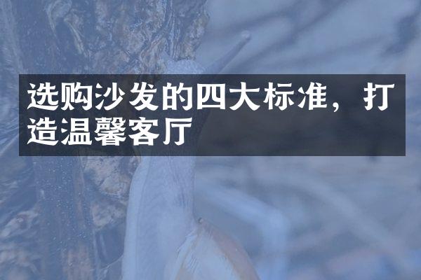 选购沙发的四大标准，打造温馨客厅