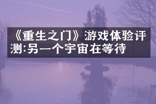 《重生之门》游戏体验评测:另一个宇宙在等待