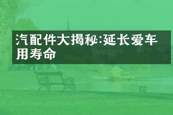 汽配件大揭秘:延长爱车使用寿命