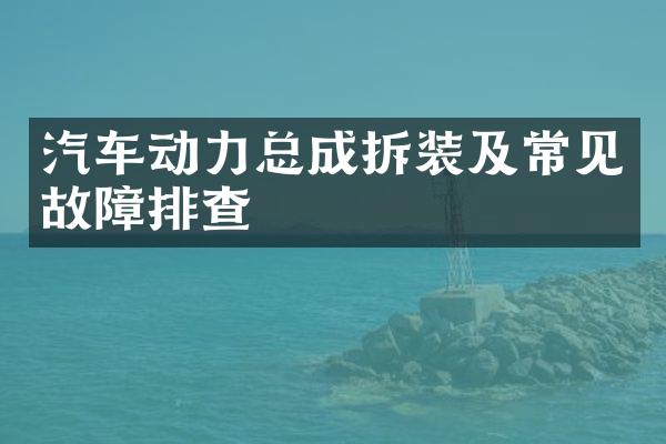 汽车动力总成拆装及常见故障排查