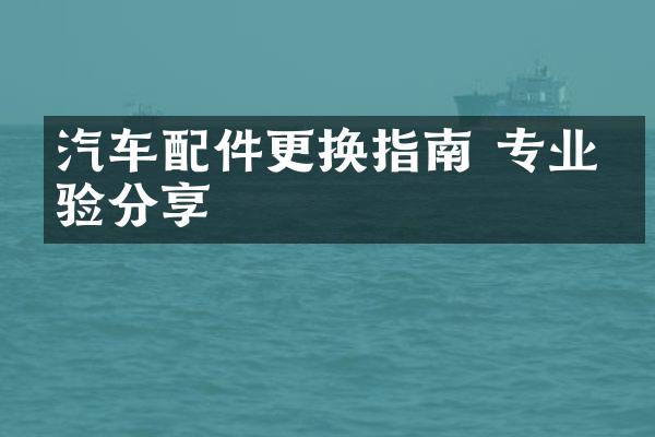 汽车配件更换指南 专业经验分享