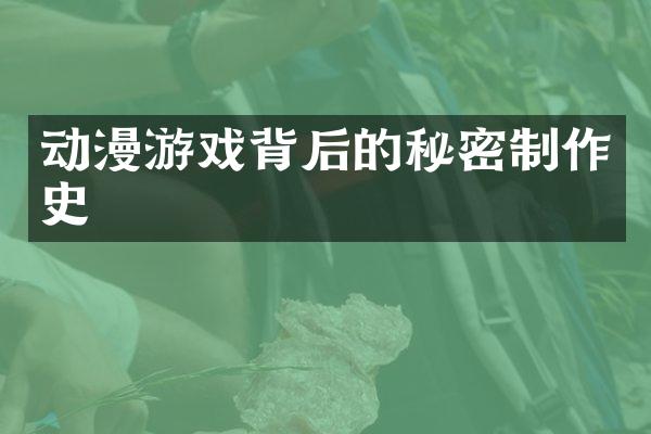 动漫游戏背后的秘密制作史