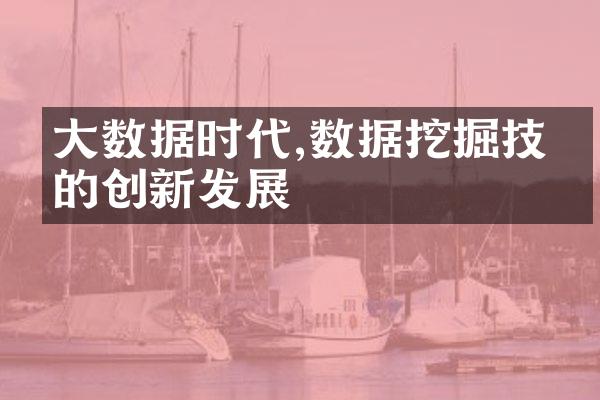 大数据时代,数据挖掘技术的创新发展