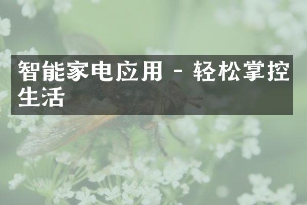 智能家电应用 - 轻松掌控生活