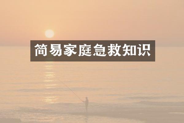 简易家庭急救知识