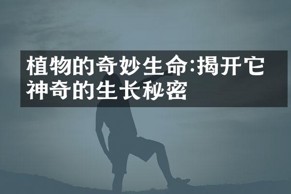 植物的奇妙生命:揭开它们神奇的生长秘密