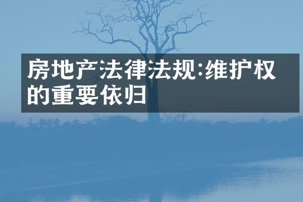 房地产法律法规:维护权益的重要依归