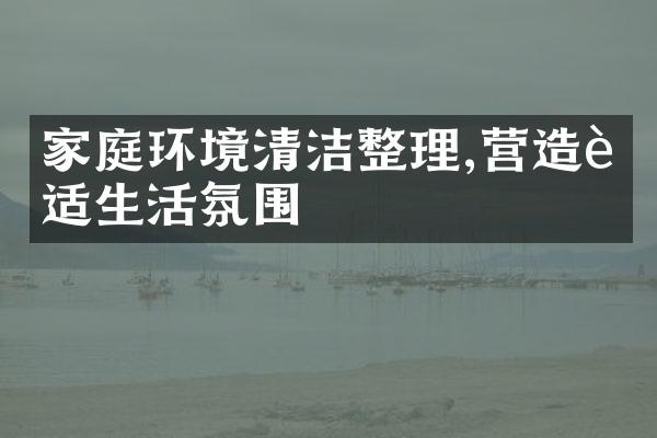 家庭环境清洁整理,营造舒适生活氛围